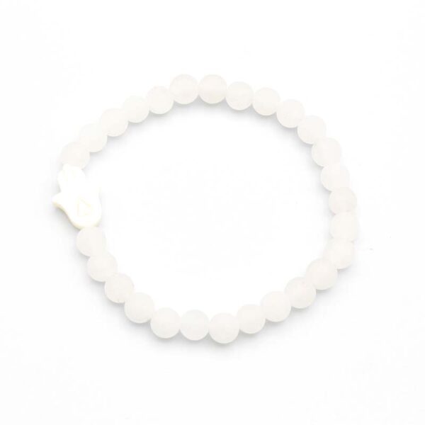 white jade stretch bracelet