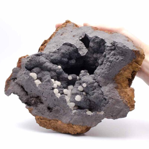 Pyrolusite and Calcite