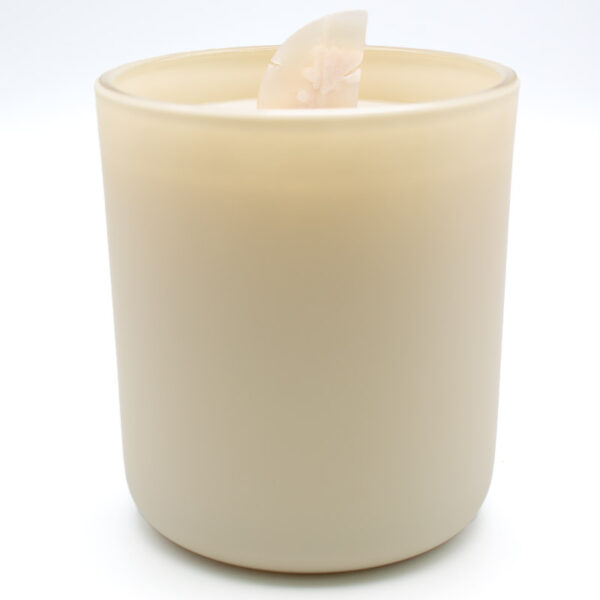 Flower Agate Crystal Candle