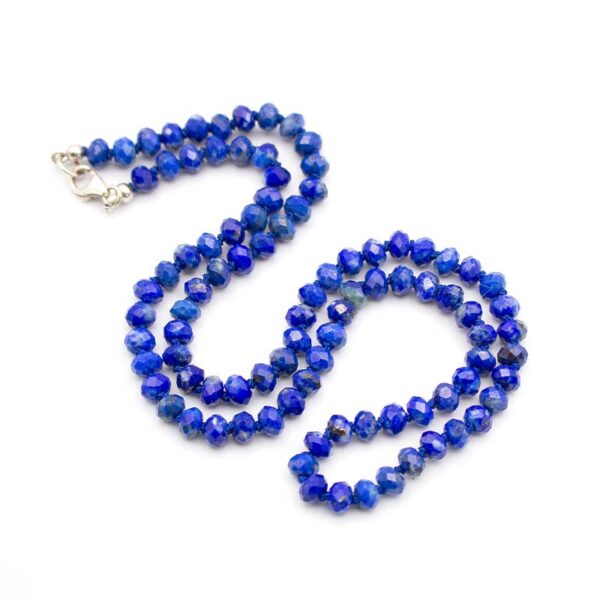 knotted lapis lazuli necklace