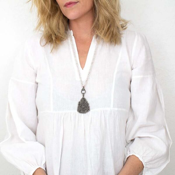 Moonstone Ganesha Necklace