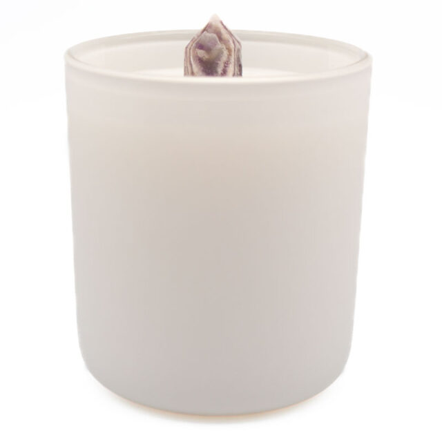 chevron amethyst candle