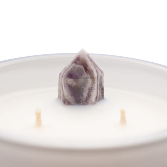 chevron amethyst candle